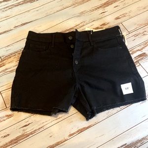 Button Fly Black shorts Old Navy